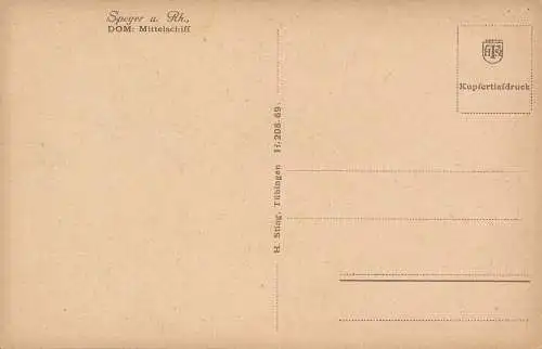 PC30992 Speyer a. Rh. Dom. Mittelschiff. H. Sting