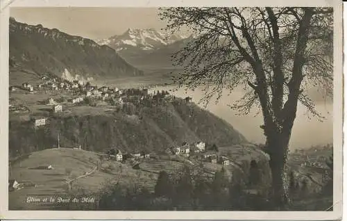 PC29546 Glion und der Dent du Midi. Photoglob. 1928