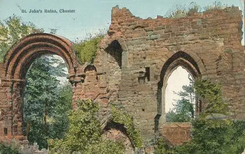 PC24219 St. Johns Ruinen. Chester. Stiefel Cash. 1908