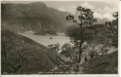 PC28539 Loch Katrine und Ben Aan. Trossachs. Weiß. Das Beste von allem. Nr. 6643. RP