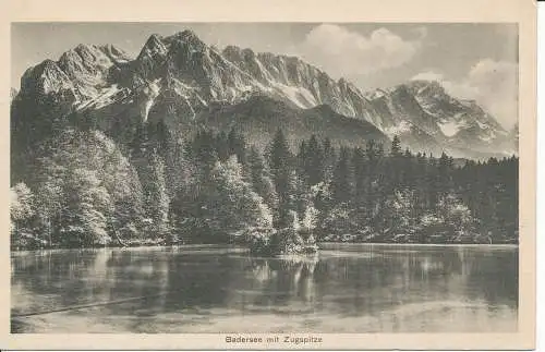 PC31480 Badersee mit Zugspitze. Rudolf Rudolphi. Nr. 292