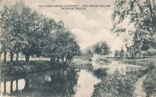 PC25853 im Constables-Land. Die Stour unterhalb der Dedham-Brücke. 1904