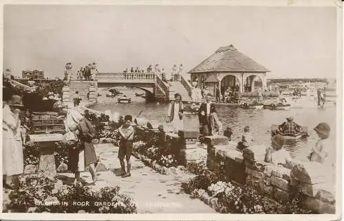 PC35173 Insel in Rock Gardens. Gt. Yarmouth. Bromid. RP. 1934. B. Hopkins