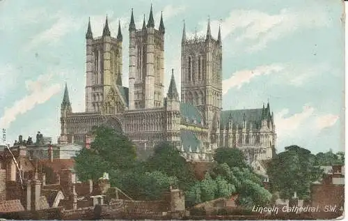 PC24190 Lincoln Cathedral. S.W. Frith. 1905