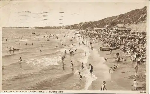 PC27672 The Sands from Pier West. Buckel. Lachs. Nr. 14839. 1946