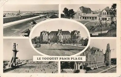 PC30915 Le Touquet Paris Plage. Multi-View. Gaby. Artaud. 1956