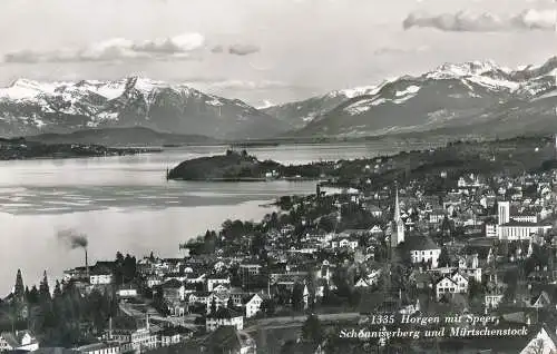 PC31135 Horgen mit Speer. Schonniserberg und Murtschenstock. Rud. Suter