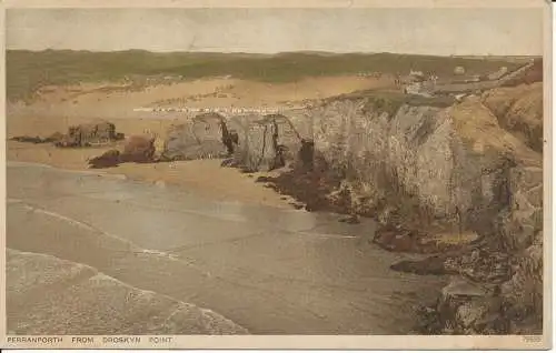 PC27613 Perranporth von Droskyn Point. Photochrom. Nr. 79655