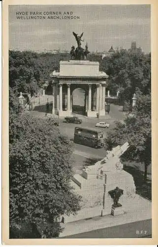 PC29126 Hyde Park Corner und Wellington Arch. London. 1953