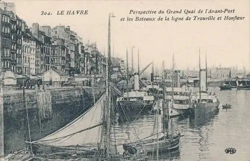 PC35204 Le Havre. Aussicht auf den Grand Quai de l Avant Port und die Boote der