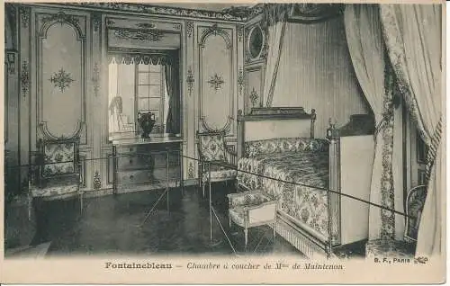 PC27413 Fontainebleau. Schlafzimmer von Frau von Maintenon. 1904