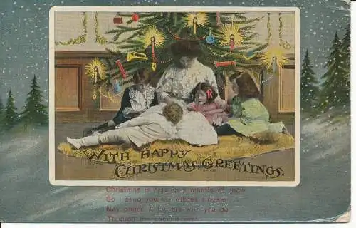 PC24075 mit frohen Weihnachtsgrüßen. Watkins und Kracke. Nr. 562. 1910