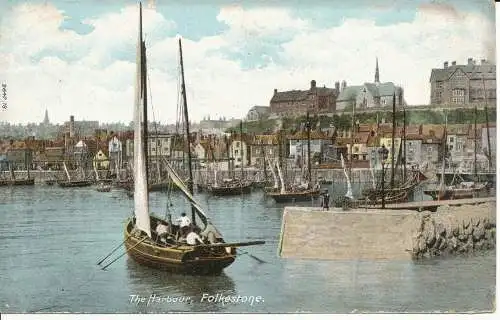 PC24230 Der Hafen. Folkestone. Hartmann. 1905