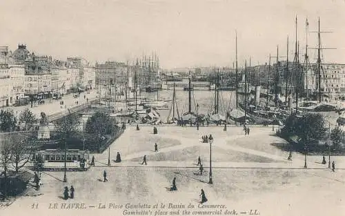 PC35188 Le Havre. Gambettas Place und das kommerzielle Dock. Levy Fils. Nr. 11