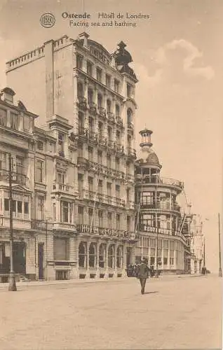 PC31013 Ostende. Hotel in London. Meerblick und Baden. A. Dohmen