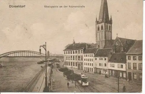 PC31717 Düsseldorf. Rheinpartie an der Kramerstraße