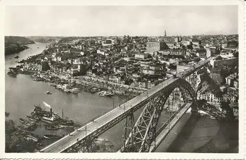 PC27146 Porto. Teilansicht und Brücke D. Luiz I. Emaltex