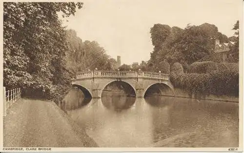 PC28890 Cambridge. Clare Bridge. Photochrom. Nr. 43814