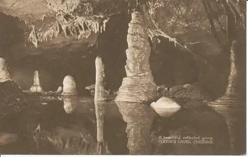 PC27659 Eine schöne reflektierte Gruppe. Goughs Caves. Cheddar. William Gough