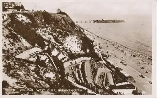 PC26910 Zickzack. West Cliff. Bournemouth. Nr. 92. 1933