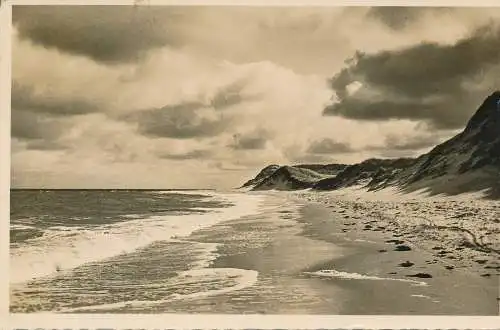 PC31369 Insel Amrum. Dunen und Meer. Bleibt zurück. RP. 1956