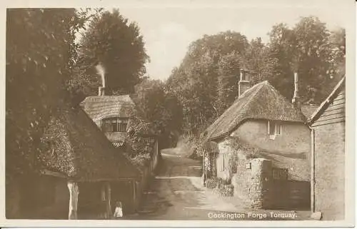 PC35165 Cockington Forge Torquay. RP. B. Hopkins