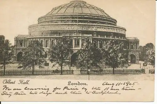 PC29059 Albert Hall. London. 1905