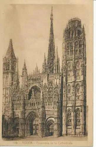 PC27237 Rouen. Ensemble der Kathedrale. Der Storch. Nr. 139