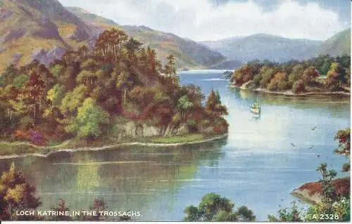 PC27714 Loch Katrine. In den Trossachs. Valentinstag. Kunstfarbe. Nr. A.2328