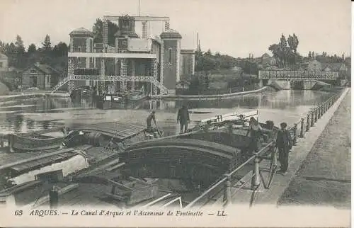 PC29496 Bögen. Der Canal d Arques und der Aufzug von Fontinette. Levy Fils. Nr. 63