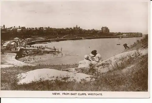 PC35160 Blick von East Cliffs. Westgate. A.W. Polden. 1922