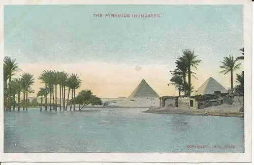 PC29807 Die Pyramiden überschwemmt. Ägypten. L. und H