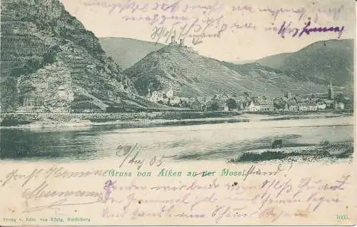 PC31663 Gruss von Alken an der Mosel. Edm. von König. Nr. 1003. 1905