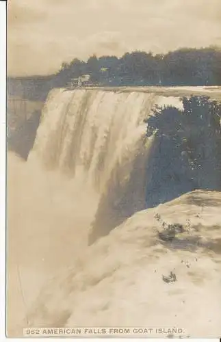 PC31536 American Falls von Goat Island. F.B. Peck. RP. 1913