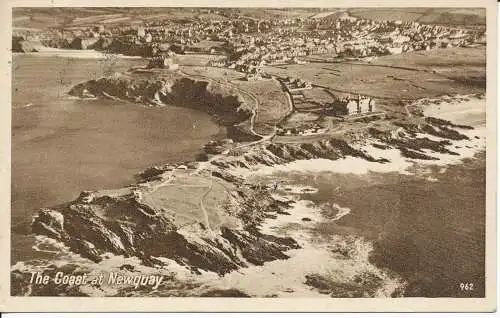 PC27585 Die Küste von Newquay. Fotopräzigkeit. Englisch. Nr. 962. 1950