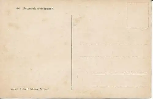 PC29843 Unterwaldnermadchen. Kilchberg. Nr. 44