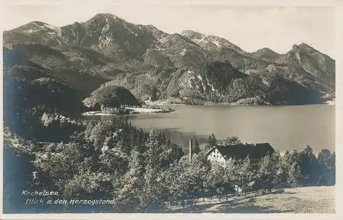 PC31471 Kochelsee. Blick a. den Herzogstand. Ottmar Zieher. Nr. 1733. RP