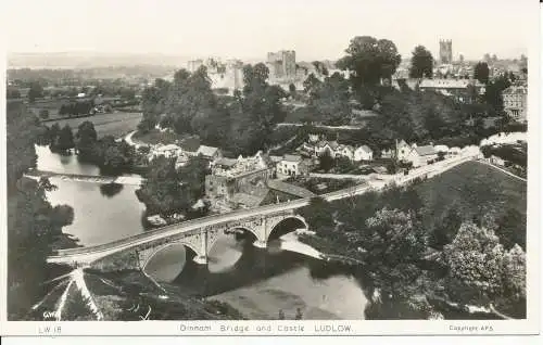 PC33251 Dinnam Brücke und Burg. Ludlow. Frith