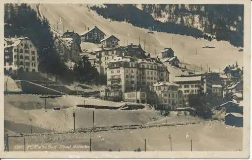PC31567 St. Moritz Dorf. Hotel Belvedere. 1930