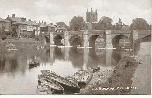 PC33208 Hereford. Wye Bridge. Photochrom. Sepiatone. Nr. 5151