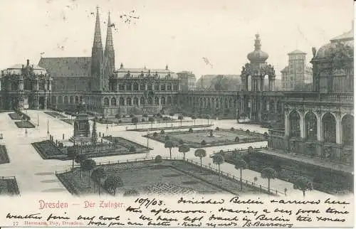 PC31651 Dresden. Der Zwinger. Hermann. Nr. 17. 1903