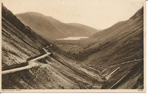 PC33291 Tal Y Llyn Pass. Photochrom. Nr. 5726