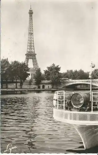 PC32051 Paris. Der Eiffelturm und die Seine. Lyna. RP. 1961