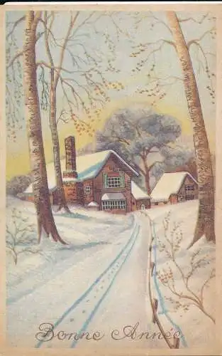 PC28870 Grüße. Frohes neues Jahr. Winterszene. 1943