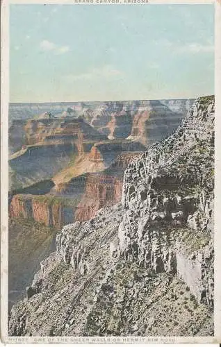 PC29882 Grand Canyon. Arizona. Eine der durchsichtigen Wände an der Einsiedlerfelgenstraße. Phosti