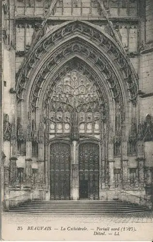 PC29872 Beauvais La Cathedrale. Nordtor. Detail. Levy Fils. Nr. 35