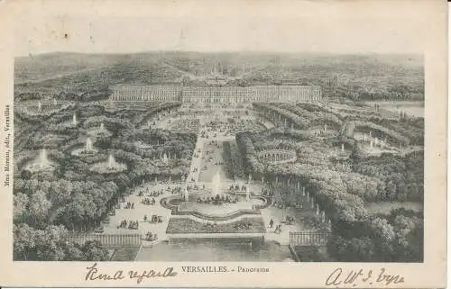 PC31589 Versailles. Panorama. Frau Moreau. 1904