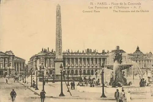 PC31434 Paris. Place de la Concorde. Die Brunnen und der Obelisk. E. Papeghin.