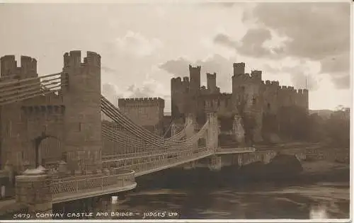 PC24399 Conway Castle und Brücke. Judges Ltd. Nr. 5479. RP