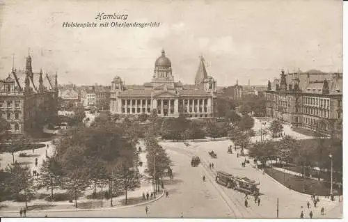 PC31982 Hamburg. Holstenplatz mit Oberlandesgericht. Arthur Friedrich. 1912